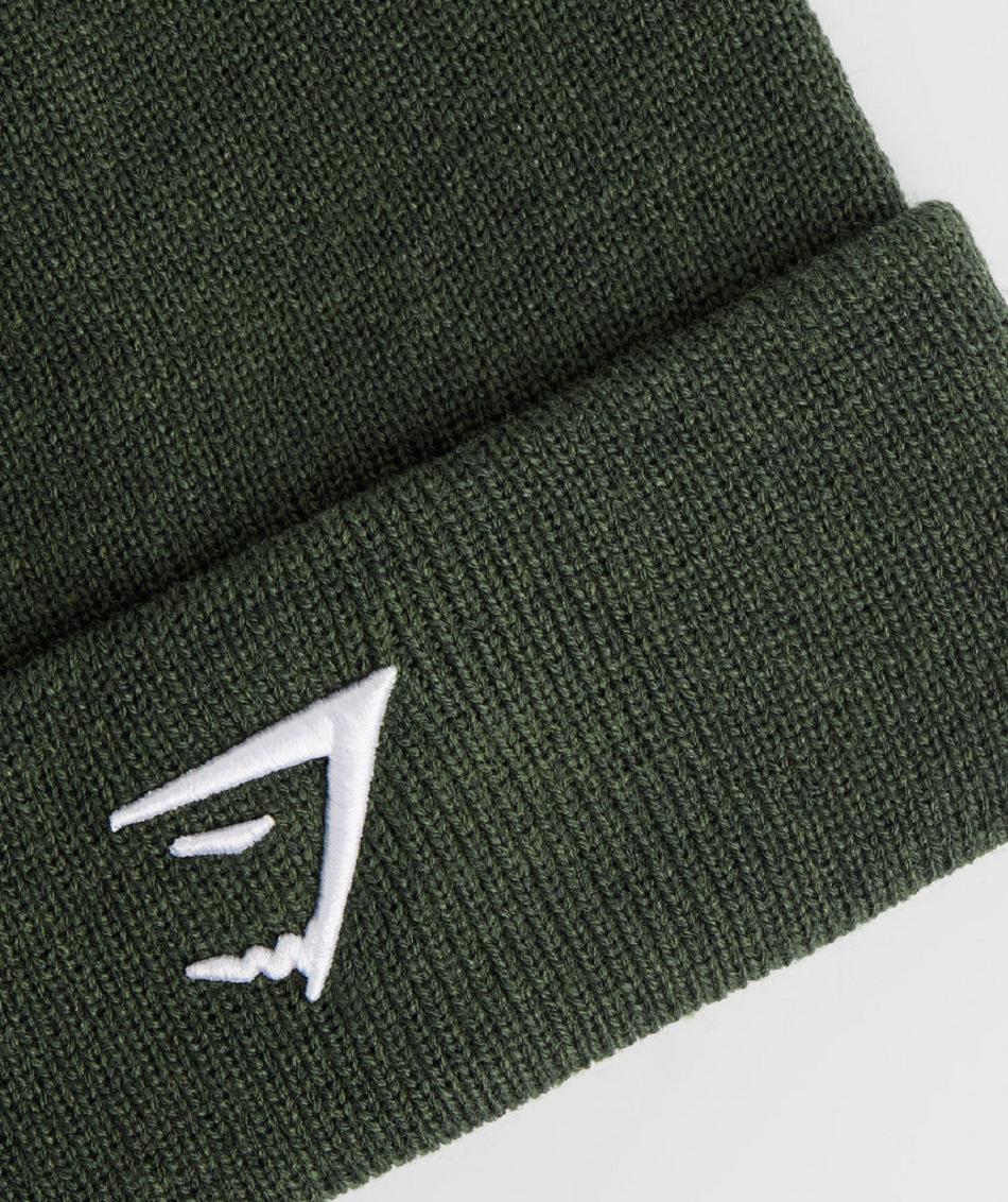 Czapki Damskie Gymshark Sharkhead Beanie Oliwkowe | PL 2098YXF